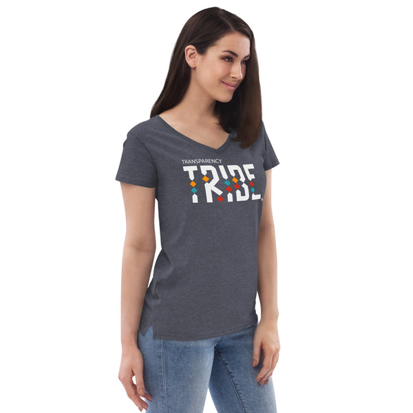 Tribe Women’s Recycled V-neck T-shirt       TRANSPARENCY TRIBE